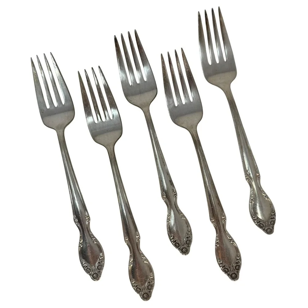 5 Vintage Lady Densmore Silverplate 6.75